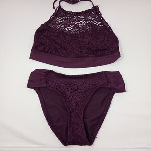 Mossimo Supply Co. Purple Lace Bikini Swimwear